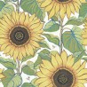 Borastapeter|Tapete gelbe Sonnenblumen und grüne Blätter|Jugend