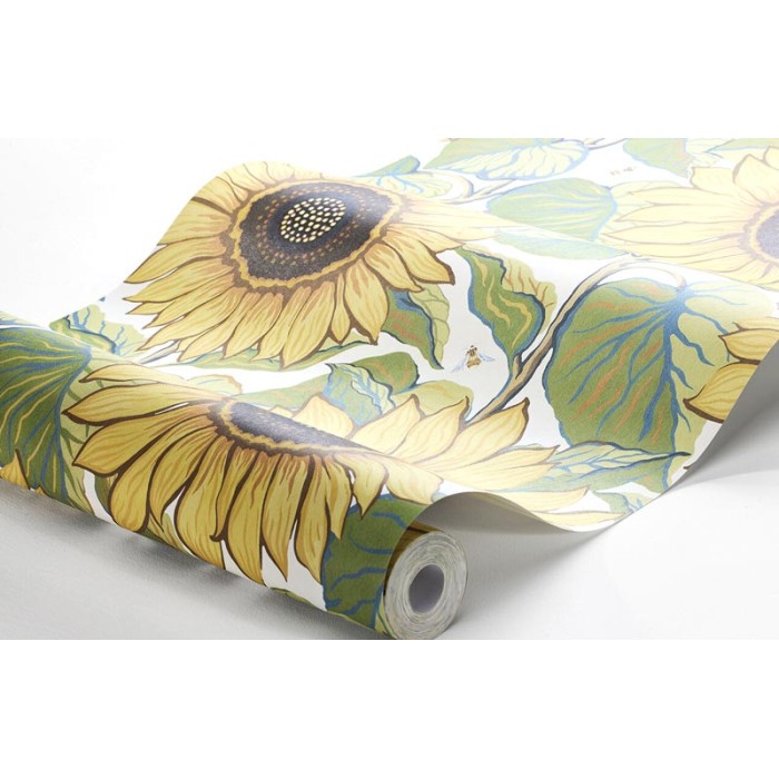Borastapeter|Wallpaper yellow sunflowers and green leaves|Youth Style