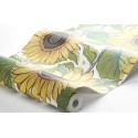 Borastapeter|Wallpaper yellow sunflowers and green leaves|Youth Style