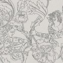 Borastapeter|Wallpaper grey tones botanical and human illustrations|Figurative