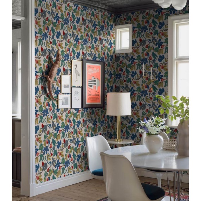 Borastapeter|Wallpaper multicolor floral with figs|Wallpaper