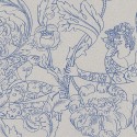 Borastapeter|Papel pintado ilustraciones botánicas y humanas azul y gris|Figurativo