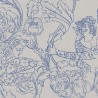 Borastapeter|Papier peint illustrations botaniques et humaines bleu gris|Figuratif