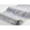 Borastapeter|Wallpaper blue grey botanical and human illustrations|Figurative