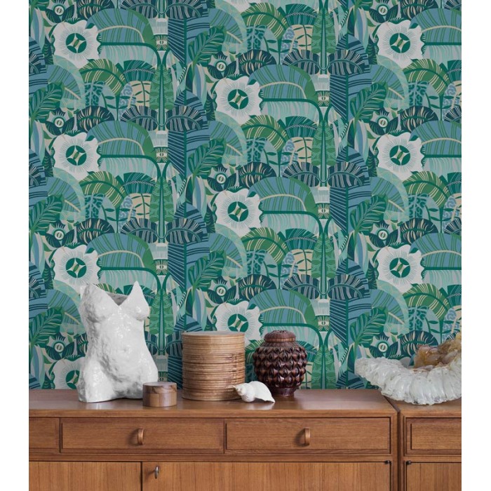 Borastapeter|Wallpaper cheerful playful tropical fauna|Retro