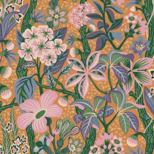 Marburg|Papier Peint floral aquarelle feuilles violettes|Jeunesse
