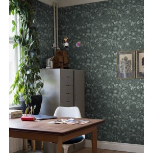 Grandeco|Papier peint floral feuilles de cumaru beige crème|Papier Peint 2
