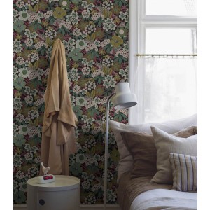 Pip Studio|Cheerful white floral wallpaper with multicolor flowers|Wallpaper 2