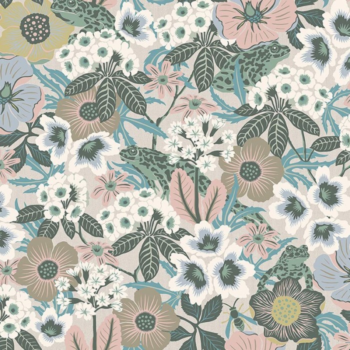 Borastapeter|Papel pintado flora fauna escandinavo optimista|Escandinavo