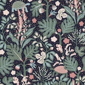 Papeldecor|Papier peint floral multicolore très joyeux avec grandes fleurs en relief|Papier Peint