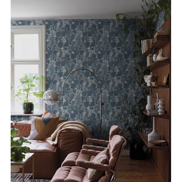 Papel pintado flores y tortugas estilo escandinavo - Borastapeter Swedish Designers 2091