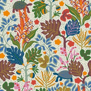 Caselio|Bunte Blumentapete aus einem malerischen Garten|Blumen