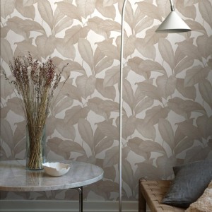Casadeco|Wallpaper with herons in a beige lagoon|Wallpaper 2