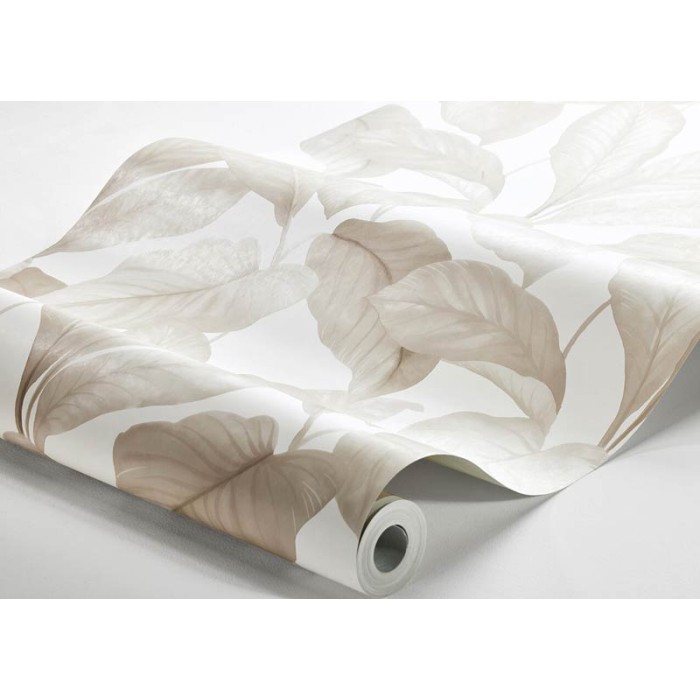 Papel pintado hojas lirio de la paz escandinavo tranquilo - Borastapeter Melodi 7403