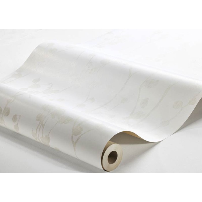 Papel pintado ramitas y hojas estilo escandinavo sutil - Borastapeter Melodi 7426