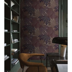 Casadeco|Papel pintado floral con pequeños tulipanes verdes estilo minimalista|Floral 2