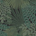 Borastapeter|Papier peint feuilles de velours vertes fond noir|Papier Peint