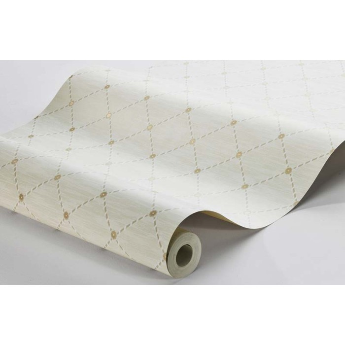 Papel pintado enrejado con cintas y flores estilo acogedor luminoso - Borastapeter Treasured 2267