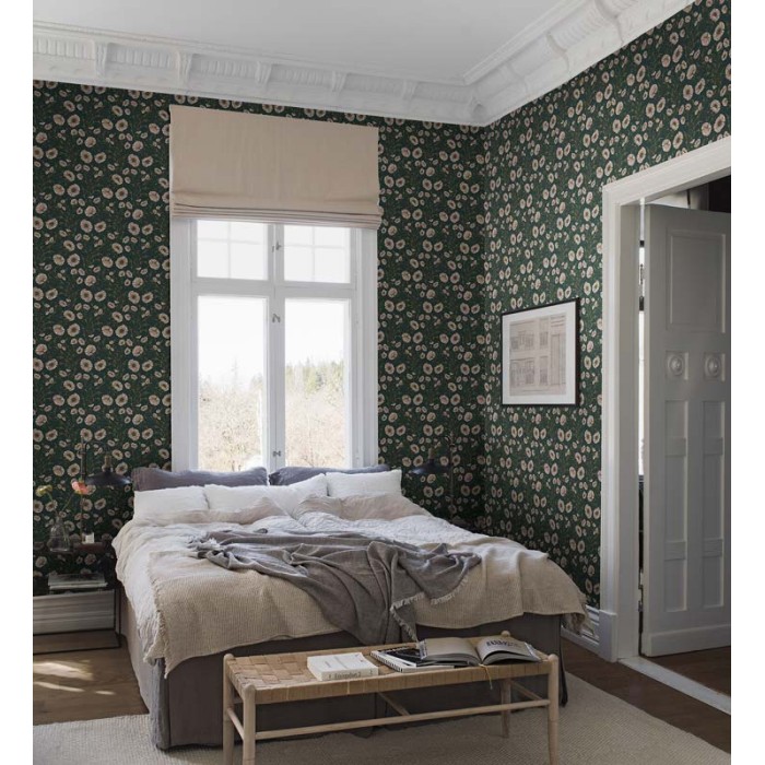 Borastapeter|Papel pintado amapolas estilo Art Nouveau bohemio|Papel Pintado