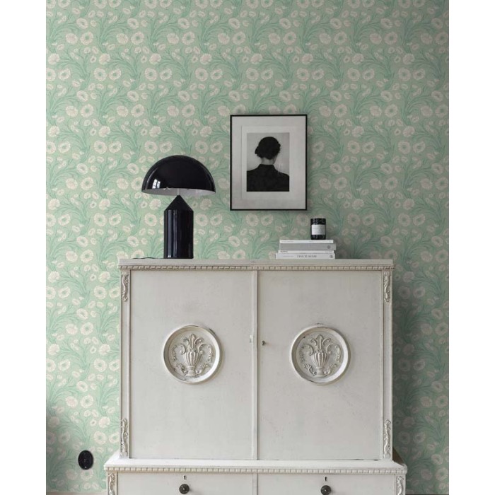 Borastapeter|Papel pintado amapolas estilo Art Nouveau vibrante y lúdico|Papel Pintado