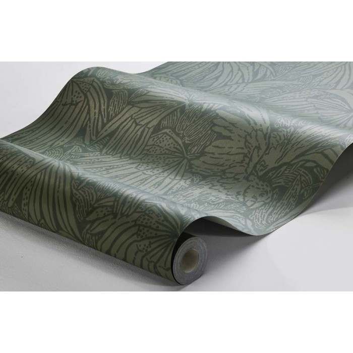 Borastapeter|Wallpaper sophisticated tropical leaves with parrots|Wallpaper
