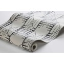 Borastapeter|Papier peint vagues organiques médaillon style rétro monochrome|Art Déco