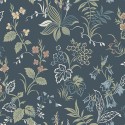 Borastapeter|Wallpaper folklore Scandinavian style bellflowers and forget-me-nots|Scandinavian