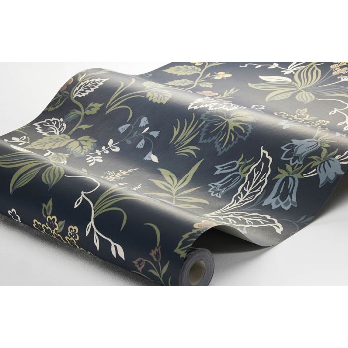 Borastapeter|Papier peint campanules et myosotis style folklore scandinave|Scandinave