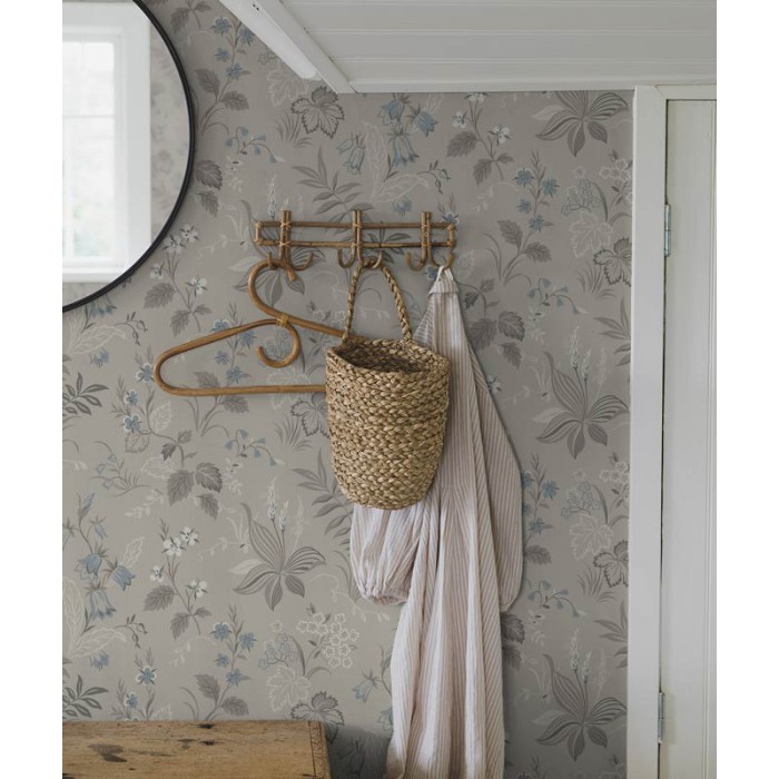 Papel pintado flores campana y nomeolvides estilo natural clásico - Borastapeter Timeless Traditions 3263