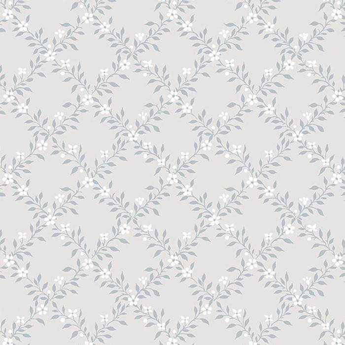 Papel pintado enrejado con hojas y flores estilo romántico rústico - Borastapeter Timeless Traditions 3269