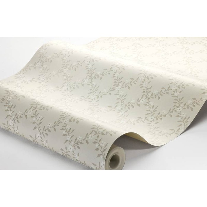 Borastapeter|Papel pintado enrejado con hojas y flores estilo clásico contemporáneo|Escandinavo