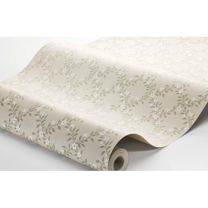 Borastapeter|Tapete Gitter mit Blättern Blumen skandinavisch traditionell Stil|Romantisch