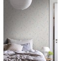 Borastapeter|Wallpaper fresh romantic style meadow flowers|Wallpaper
