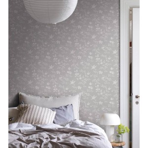Borastapeter|Wallpaper elegant grey white cream small flowers|Wallpaper 2