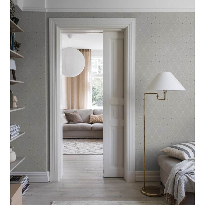 Borastapeter|Papier peint treillis diamants style classique opulent|Losanges