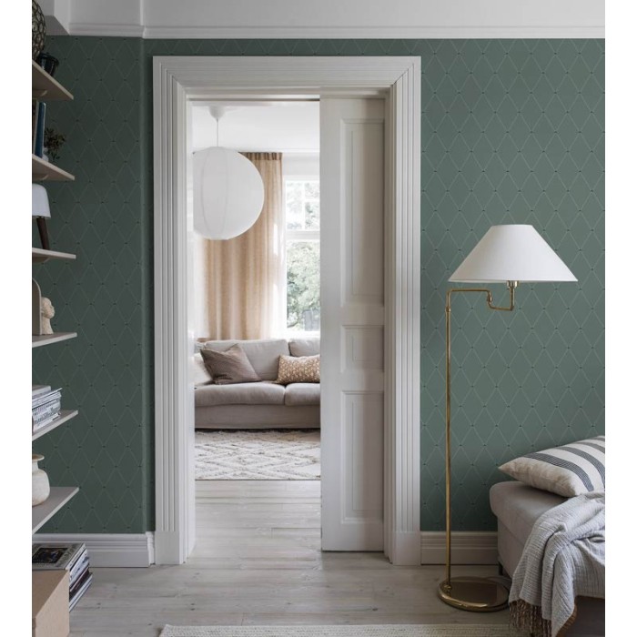 Borastapeter|Papel pintado enrejado diamantes estilo art déco moderno|Rombos