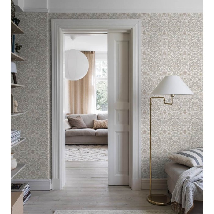 Borastapeter|Tapete dicht floral Arts and Crafts frisch Stil|Damast