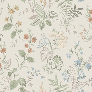 Papeldecor|Papier peint feuilles de palmier métallisé doré et gris|Floral