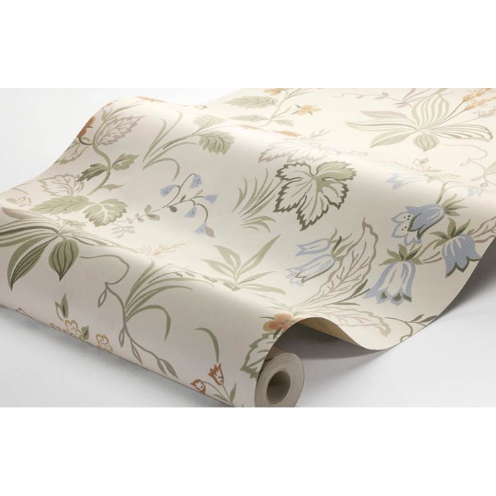 Borastapeter|Wallpaper folklore Scandinavian style bellflowers and forget-me-nots|Wallpaper