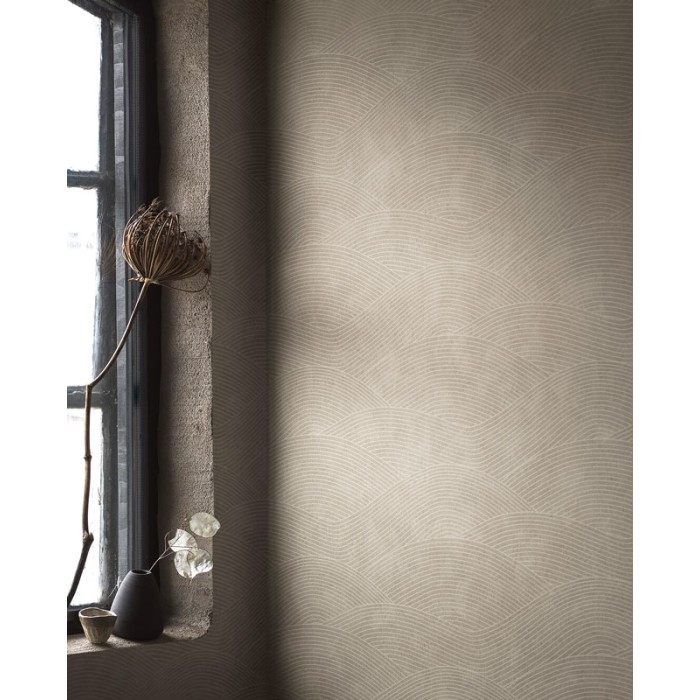 Borastapeter|Tapete geometrisch geschwungen skandinavisch beige grau Stil|Zeitgenössisch