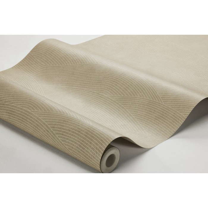 Borastapeter|Papel pintado geométrico ondas estilo escandinavo en beige cálido|Papel Pintado