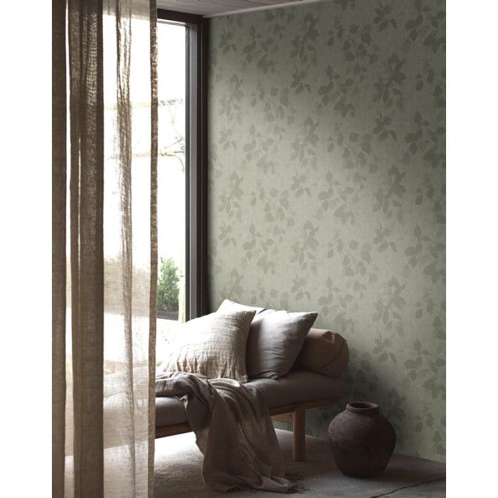 Borastapeter|Papier peint feuilles branches style scandinave vert foncé|Papier Peint