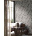 Borastapeter|Wallpaper warm grey Scandinavian style branches leaves|Wallpaper