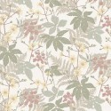 Borastapeter|Papier peint floral forêt style traditionnel contemporain beige vert|Scandinave