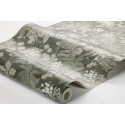 Borastapeter|Papel pintado floral bosque estilo escandinavo en verde y beige|Escandinavo