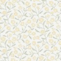 Borastapeter|Papier peint floral roses sauvages style classique contemporain jaune vert|Scandinave