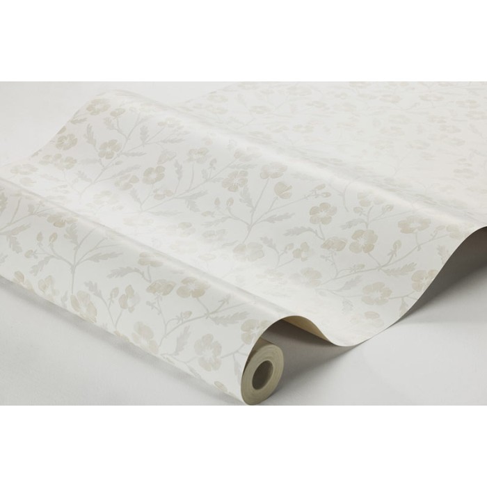 Borastapeter|Papel pintado floral rosas silvestres estilo romántico escandinavo en beige y gris|Papel Pintado