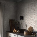Borastapeter|Papel pintado floral rosas silvestres estilo clásico contemporáneo en rojo y verde|Papel Pintado
