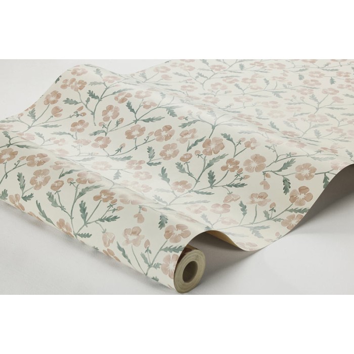 Borastapeter|Wallpaper red green contemporary classic style wild roses floral|Wallpaper