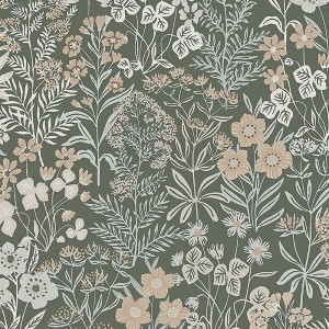 Borastapeter|Wallpaper Scandinavian floral wild roses lilies|Wallpaper